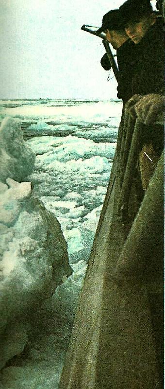 dar vanliga fartyg skulle ha fastnat i isen kunde roosevelt bryta sig fram utan risk genom smiths sund, unknow artist